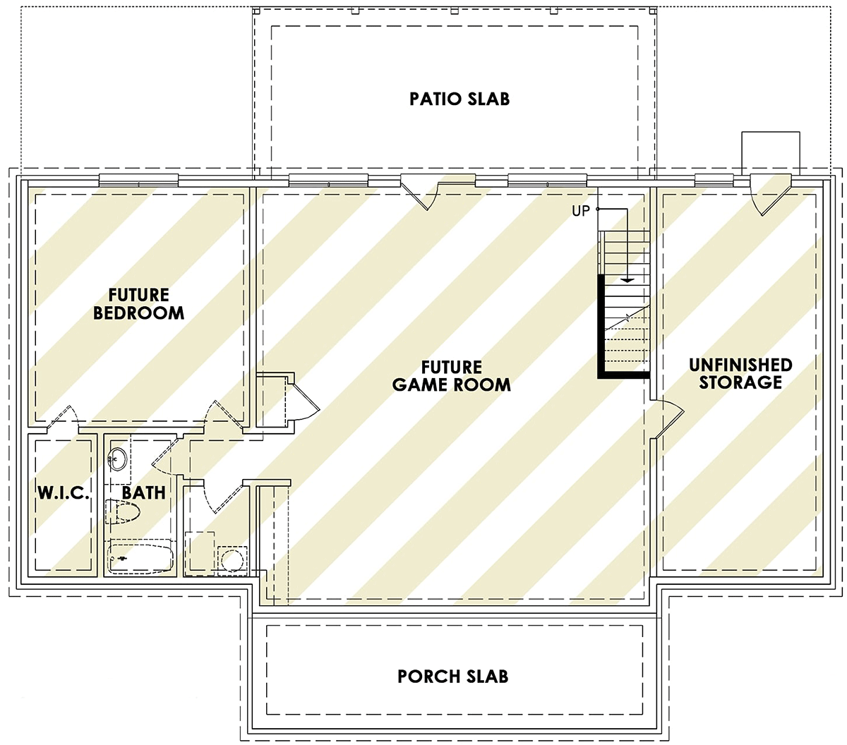 Cottage Country New American Style Traditional Lower Level of Plan 81686