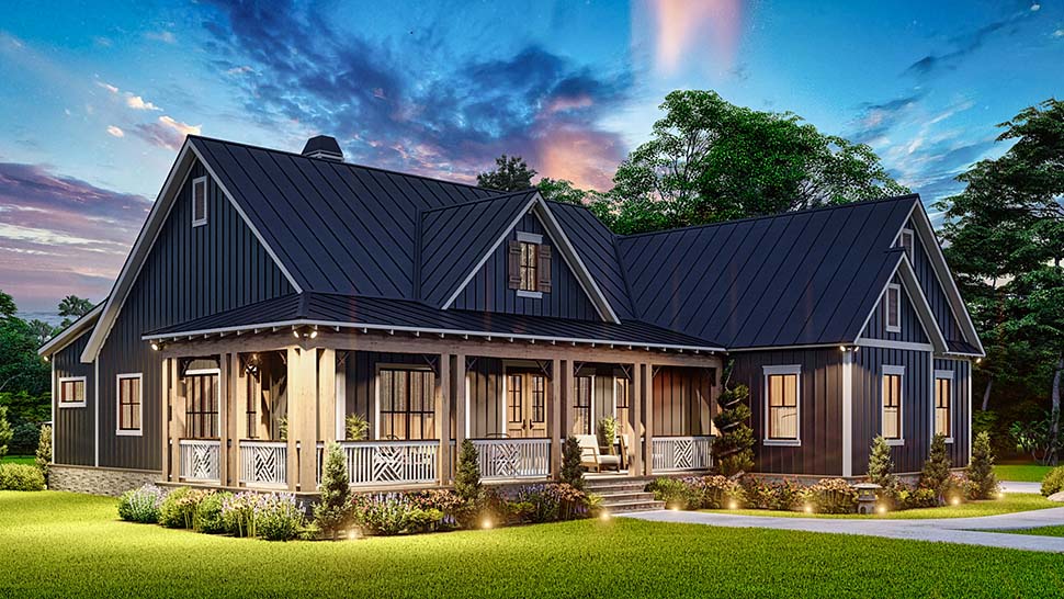 Craftsman, Ranch Plan with 2761 Sq. Ft., 3 Bedrooms, 3 Bathrooms, 2 Car Garage Picture 5