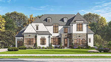 European French Country Traditional Elevation of Plan 81688