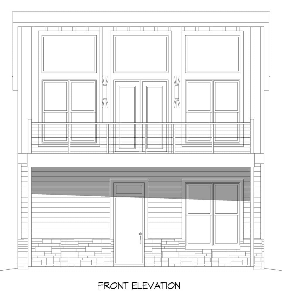 Coastal, Contemporary, Modern Plan with 757 Sq. Ft., 1 Bedrooms, 2 Bathrooms, 1 Car Garage Picture 4