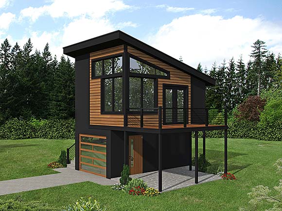 Garage-Living Plan 81705