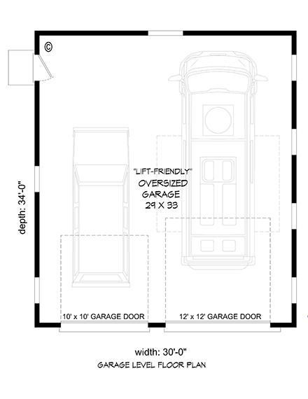 Garage Plan 81706 - 2 Car Garage First Level Plan