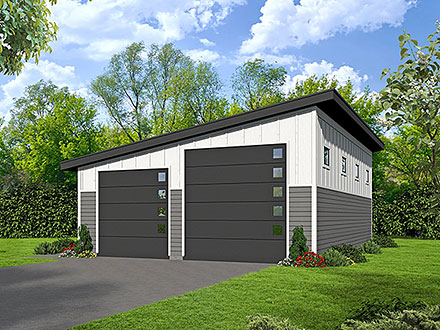 Contemporary Modern Elevation of Plan 81706
