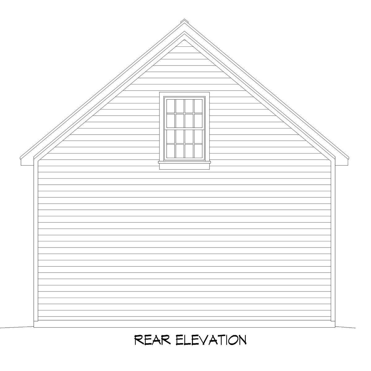 Cape Cod Country Ranch Saltbox Traditional Rear Elevation of Plan 81708