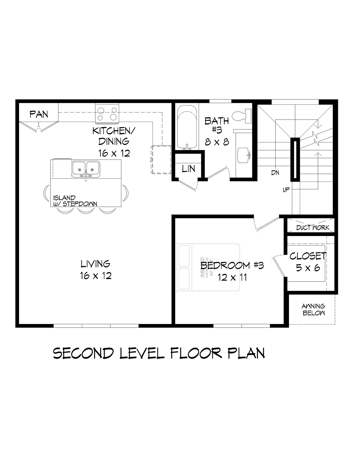 Coastal Contemporary Modern Level Two of Plan 81711