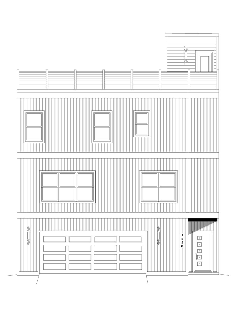 Coastal, Contemporary, Modern Plan with 1896 Sq. Ft., 3 Bedrooms, 3 Bathrooms, 2 Car Garage Picture 4