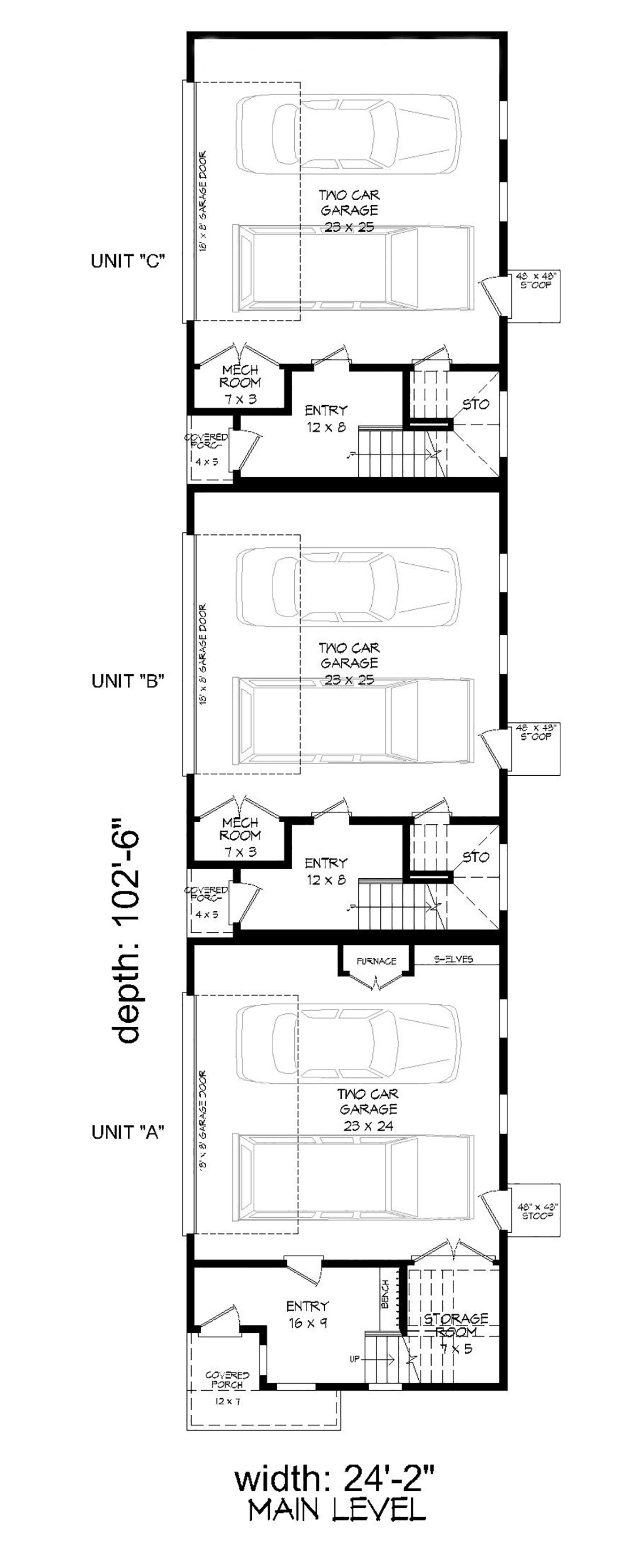 Contemporary Modern Level One of Plan 81712