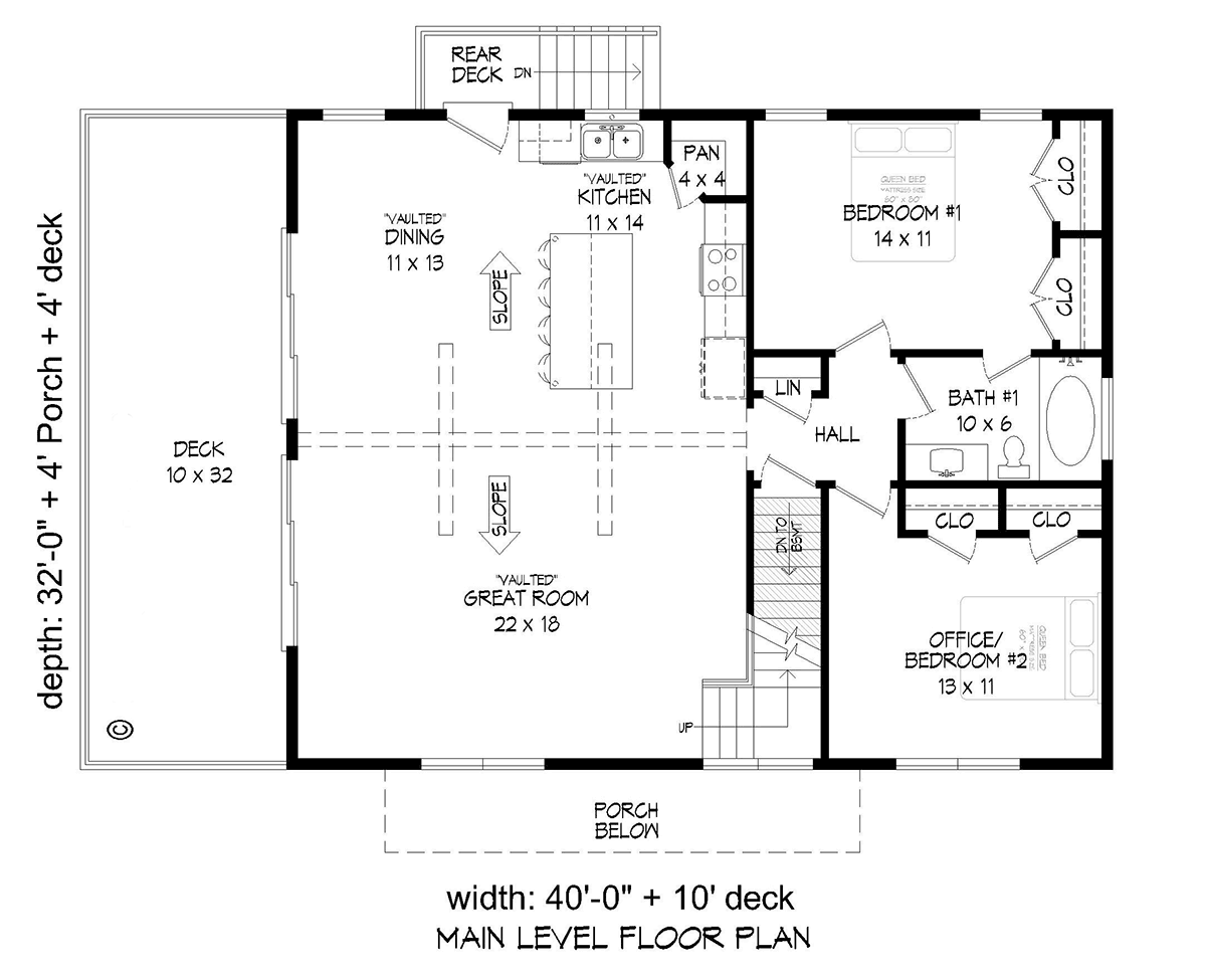House Plan 81717 Level One