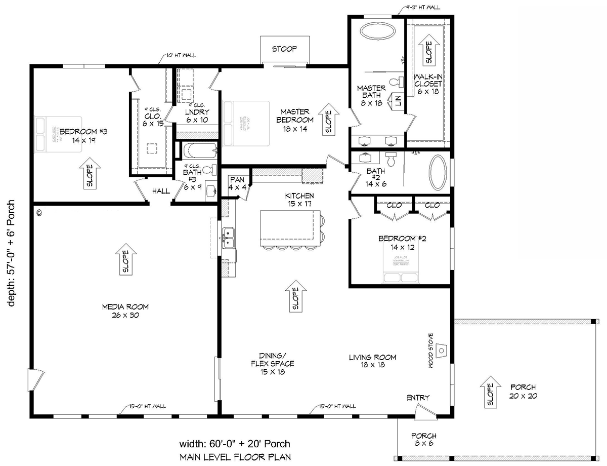 Bungalow Contemporary Craftsman Level One of Plan 81720