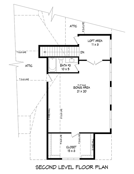 House Plan 81724 Second Level Plan