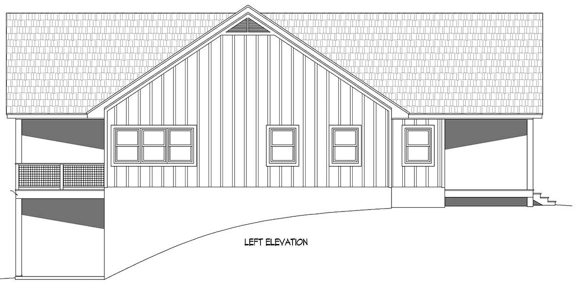 Contemporary, Country, Traditional Plan with 1714 Sq. Ft., 2 Bedrooms, 2 Bathrooms Picture 3