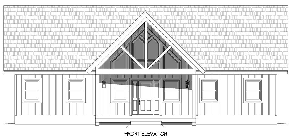 Contemporary, Country, Traditional Plan with 1714 Sq. Ft., 2 Bedrooms, 2 Bathrooms Picture 4