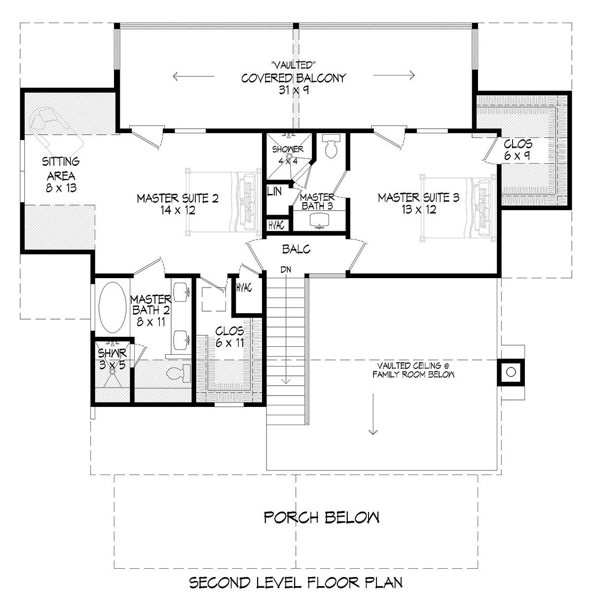 Contemporary Country Craftsman Level Two of Plan 81735