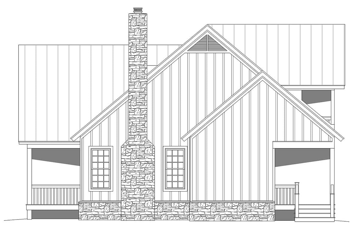 Contemporary, Country, Craftsman Plan with 1989 Sq. Ft., 3 Bedrooms, 4 Bathrooms Picture 2