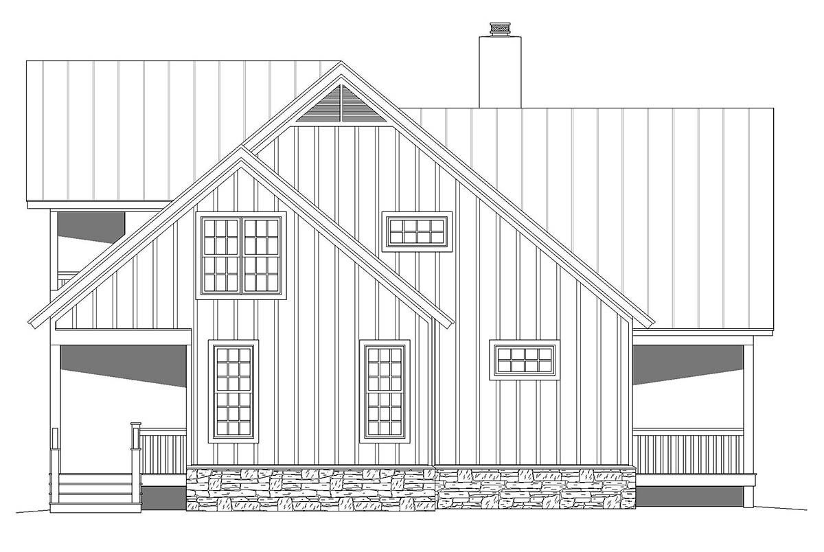 Contemporary, Country, Craftsman Plan with 1989 Sq. Ft., 3 Bedrooms, 4 Bathrooms Picture 3