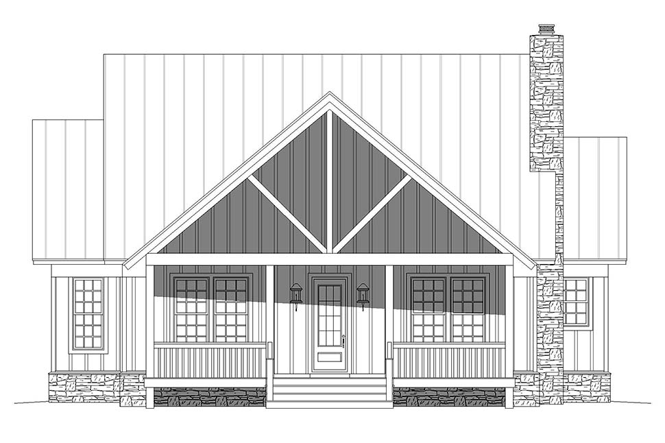 Contemporary, Country, Craftsman Plan with 1989 Sq. Ft., 3 Bedrooms, 4 Bathrooms Picture 4