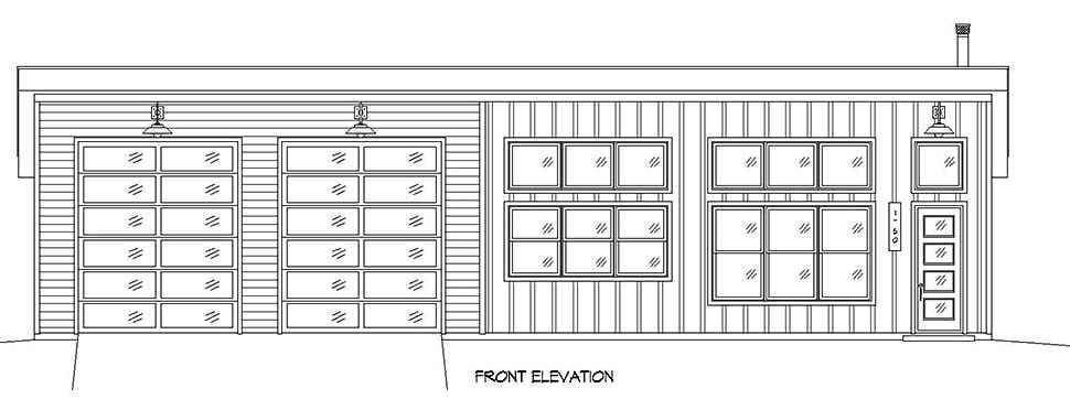 Plan 81744 Modern Style With 1 Bed 2 Bath 3 Car Garage