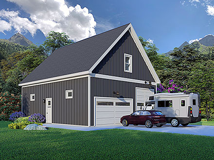 Contemporary Farmhouse Traditional Elevation of Plan 81750