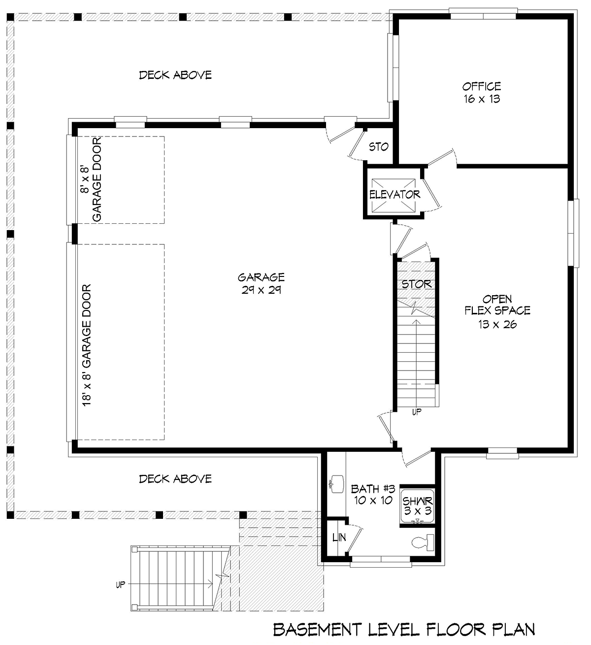 Country Farmhouse Traditional Lower Level of Plan 81775