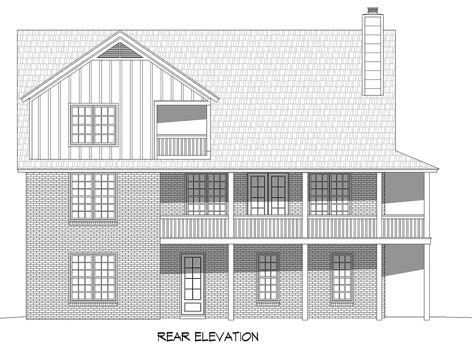 Country, Farmhouse, Traditional Plan with 3101 Sq. Ft., 3 Bedrooms, 2 Bathrooms, 3 Car Garage Picture 5