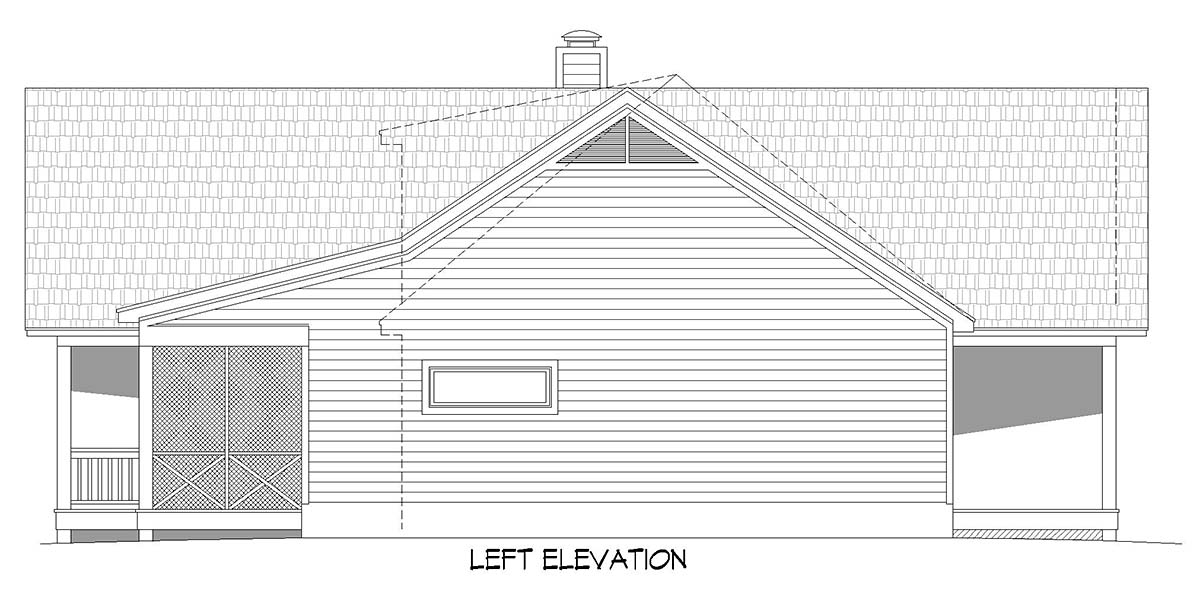 Country, Farmhouse, Ranch, Traditional Plan with 2237 Sq. Ft., 2 Bedrooms, 3 Bathrooms, 2 Car Garage Picture 3