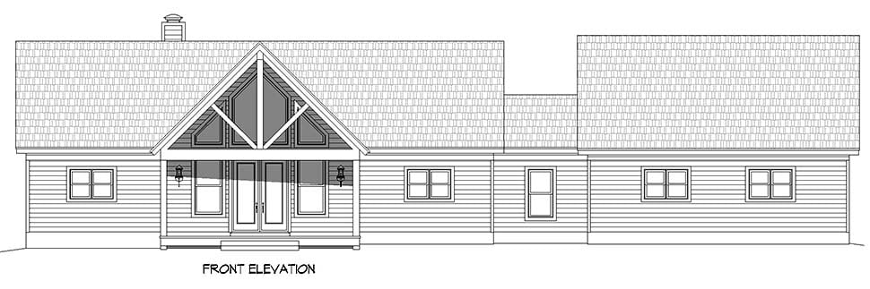 Country, Farmhouse, Ranch, Traditional Plan with 2237 Sq. Ft., 2 Bedrooms, 3 Bathrooms, 2 Car Garage Picture 4