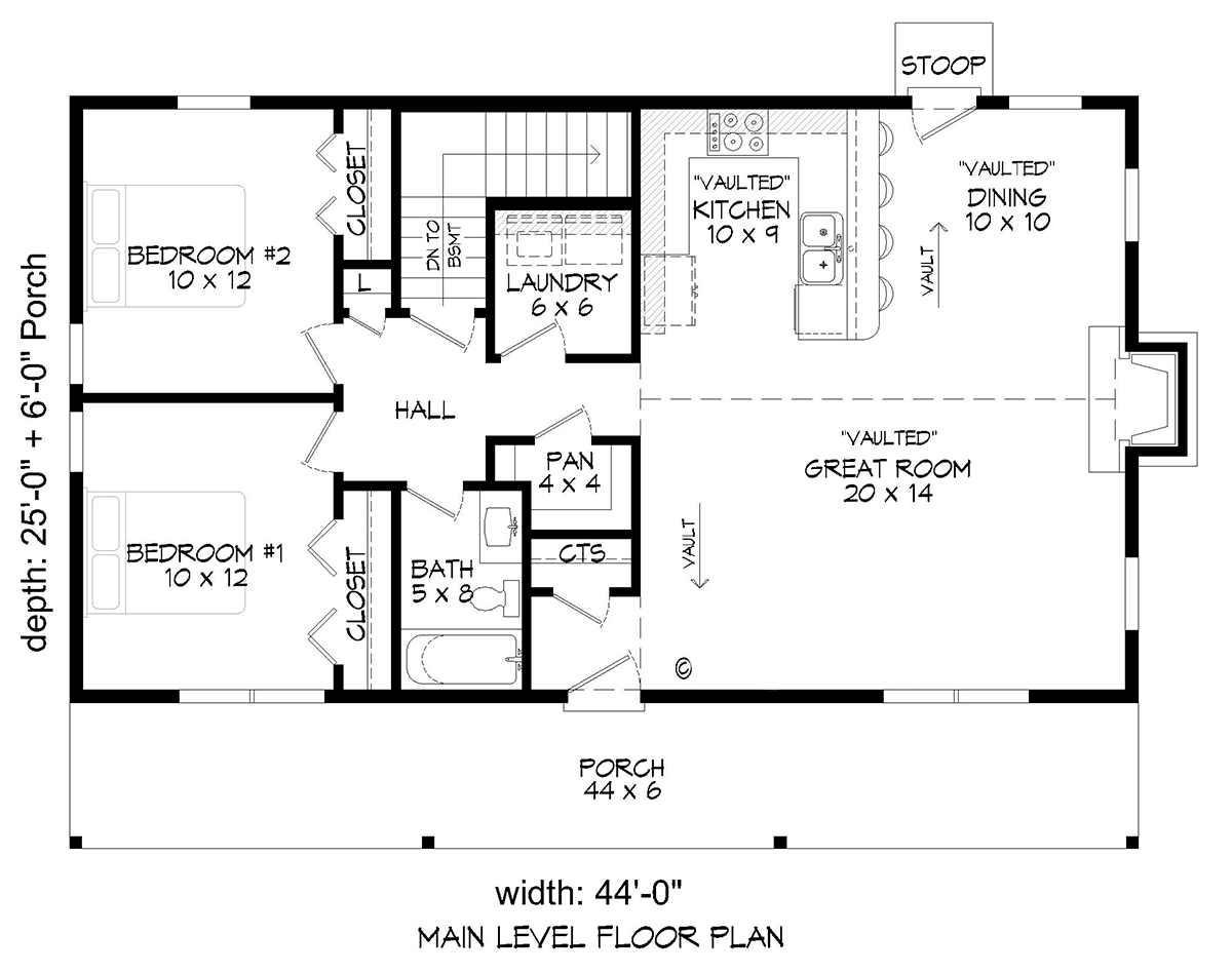 Cottage Country Farmhouse New American Style Ranch Traditional Level One of Plan 81783