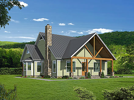 Contemporary Cottage Country Farmhouse New American Style Ranch Traditional Elevation of Plan 81785