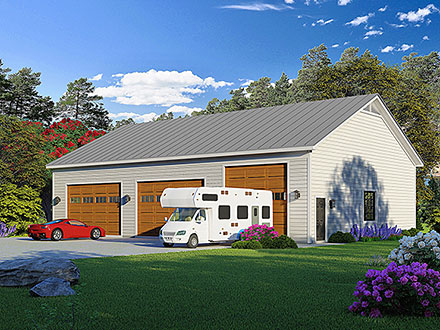 Cape Cod Ranch Saltbox Traditional Elevation of Plan 81791