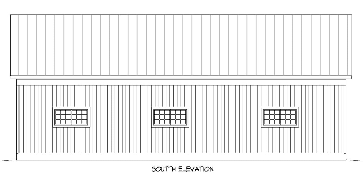 Cape Cod Ranch Saltbox Traditional Rear Elevation of Plan 81791