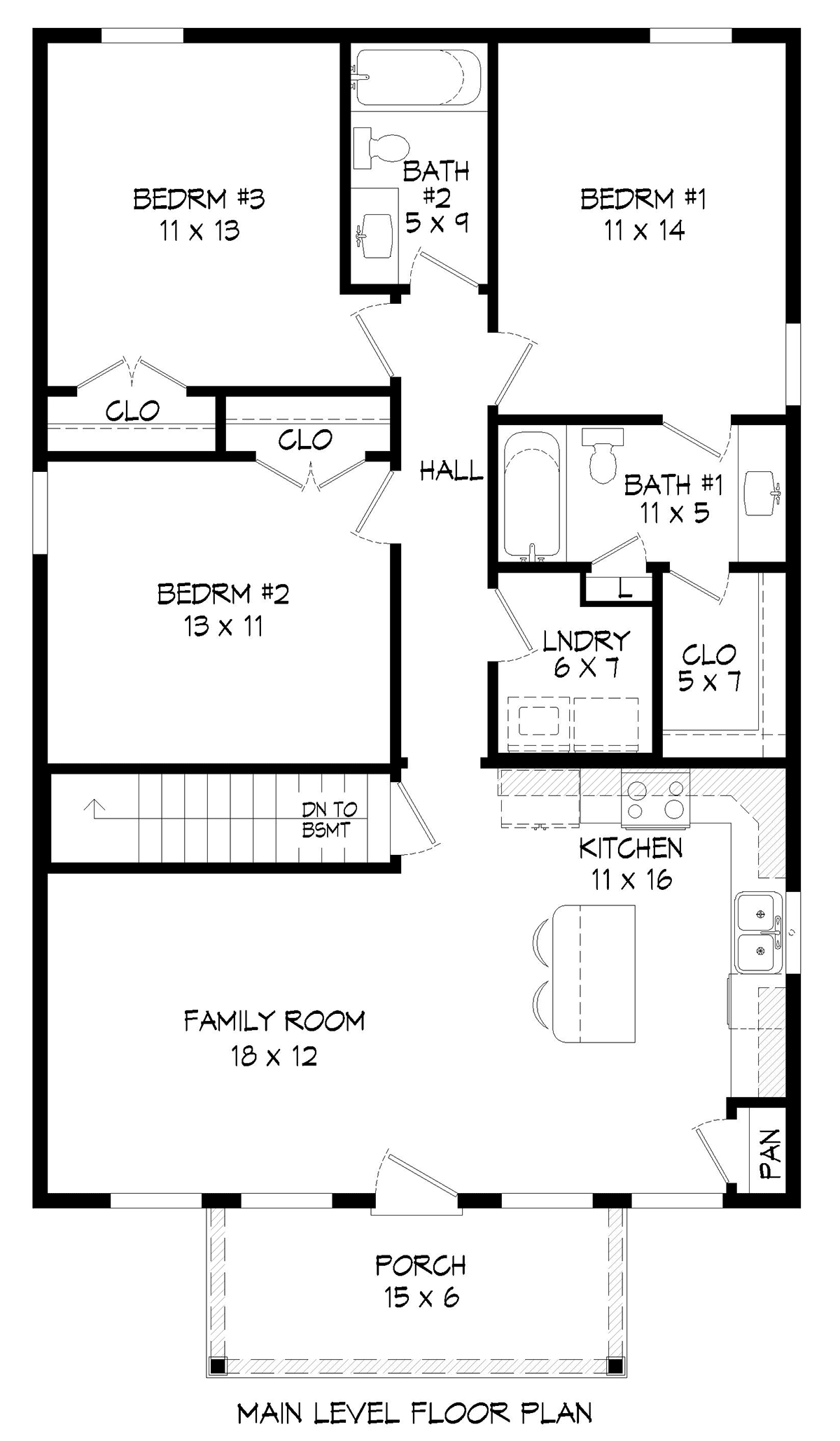 House Plan 81796 Level One