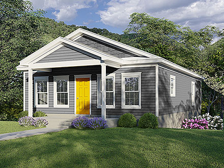 Bungalow Cottage Country Craftsman Traditional Elevation of Plan 81796