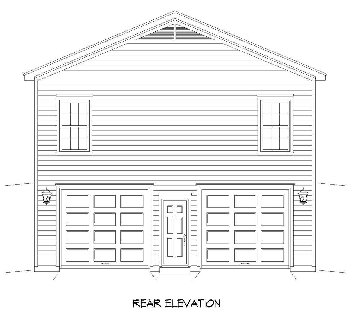 House Plan 81796 Rear Elevation