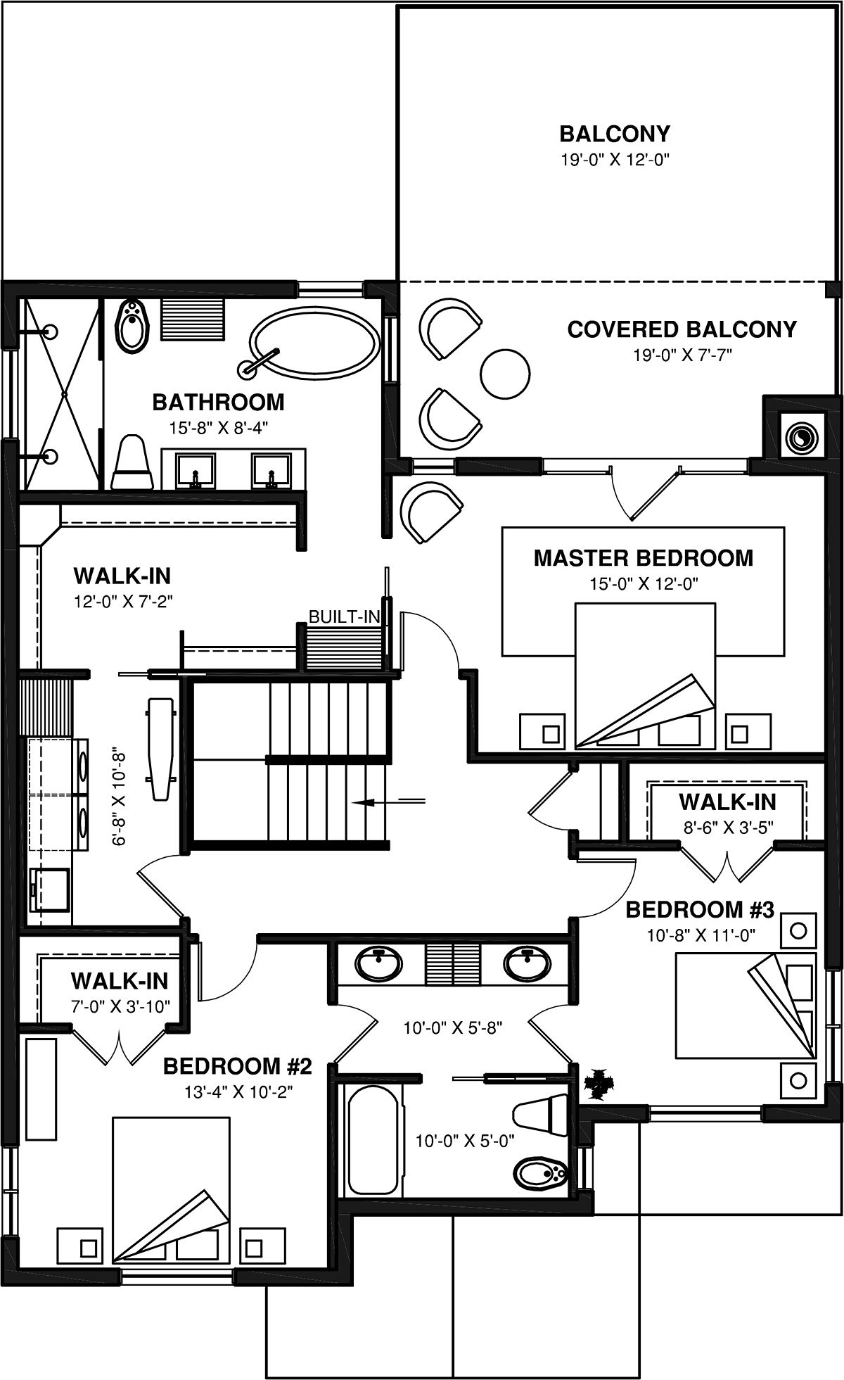 Contemporary Farmhouse Tudor Level Two of Plan 81802