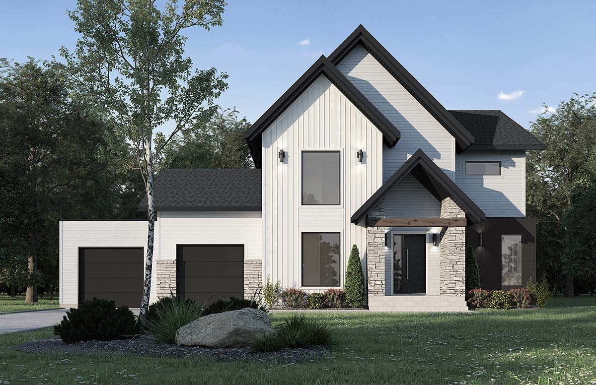 Contemporary, Farmhouse, Tudor Plan with 4270 Sq. Ft., 5 Bedrooms, 4 Bathrooms, 2 Car Garage Picture 2