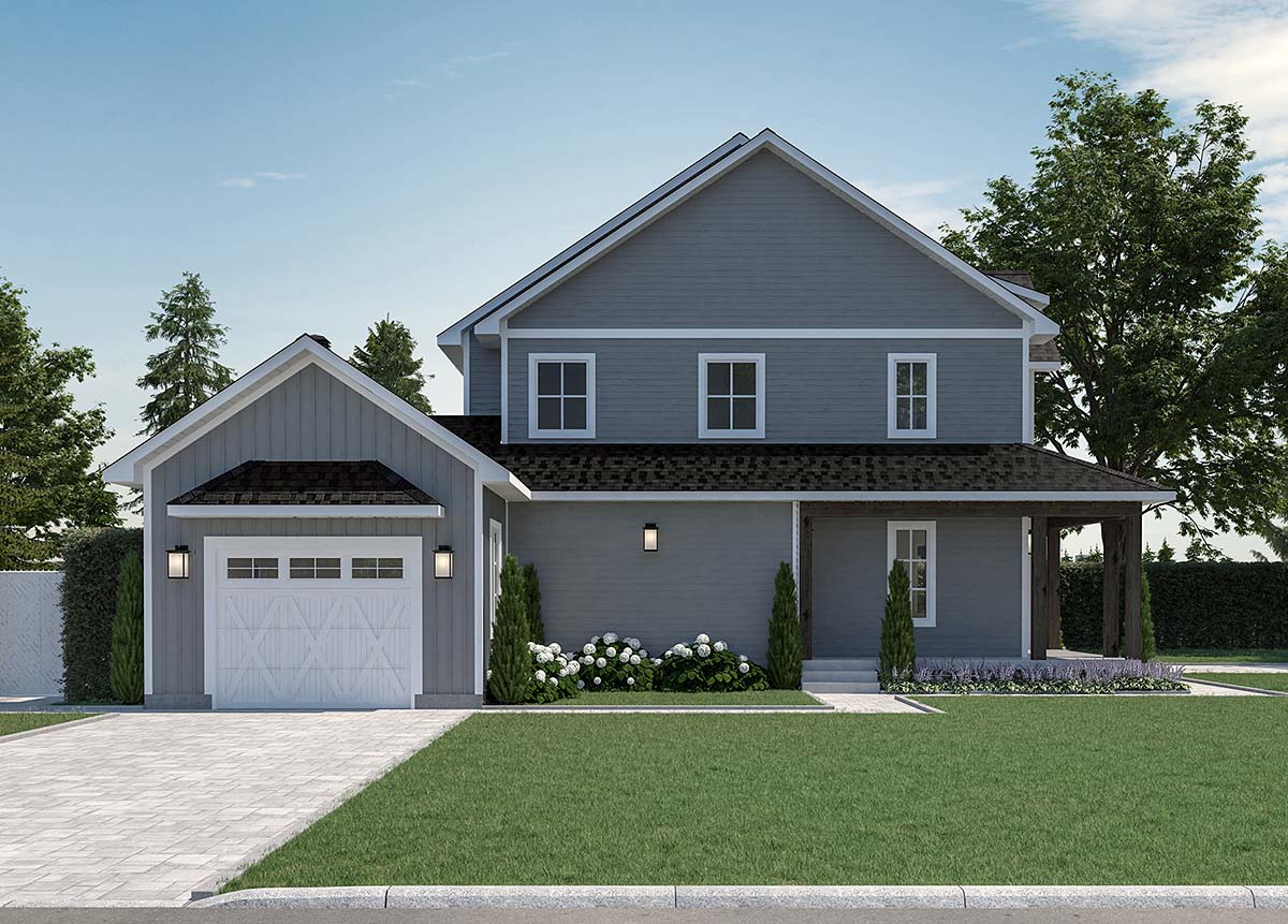 Country, Craftsman, Farmhouse Plan with 1914 Sq. Ft., 3 Bedrooms, 3 Bathrooms, 1 Car Garage Picture 3