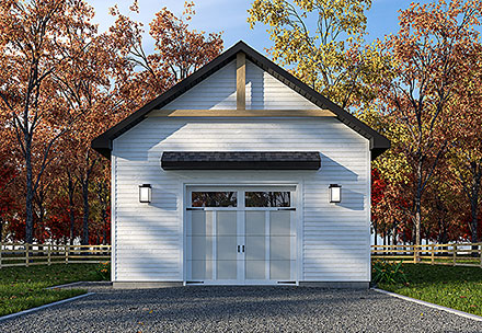 Country Craftsman Farmhouse Elevation of Plan 81808