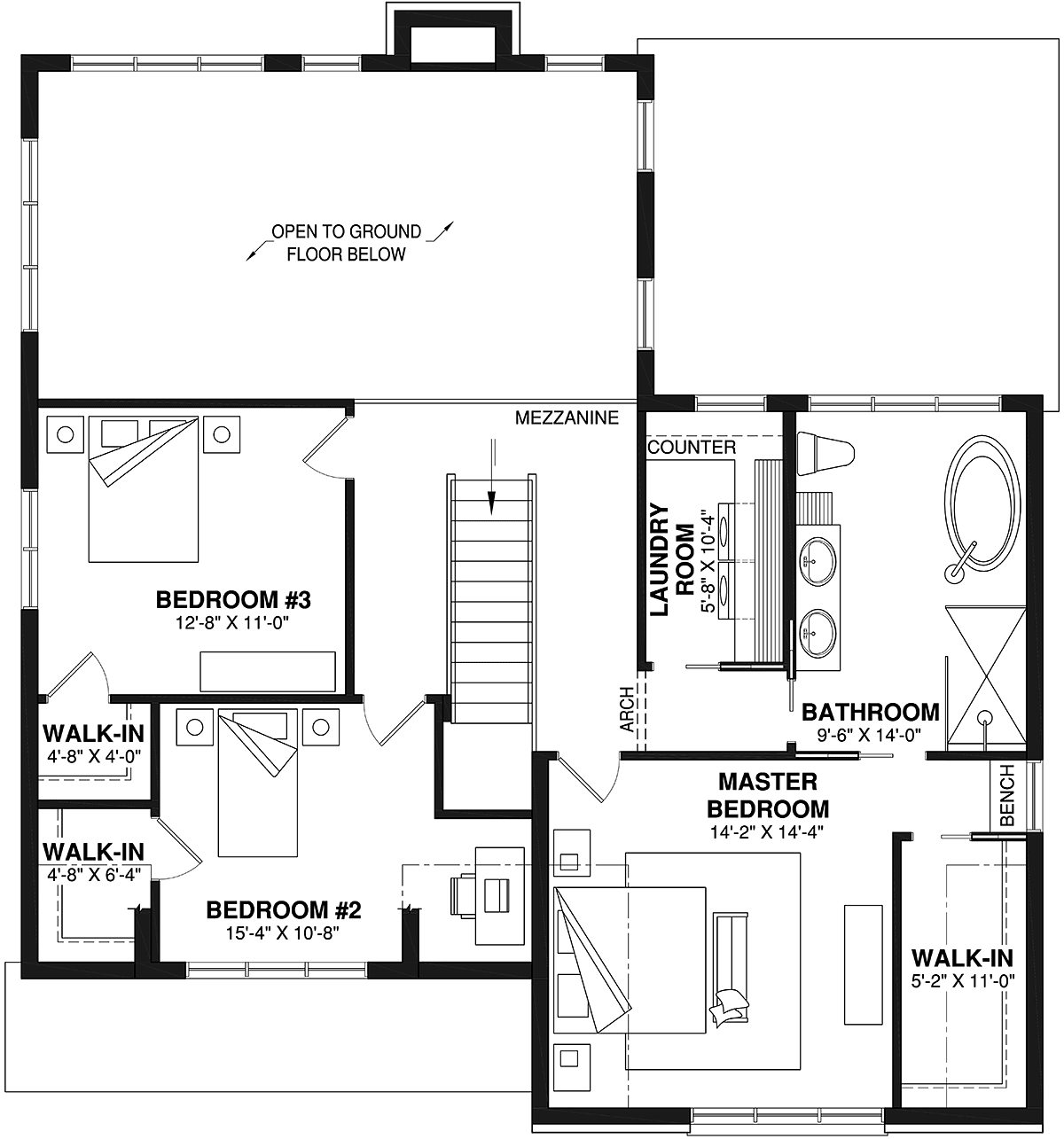 Country Craftsman Farmhouse Level Two of Plan 81809