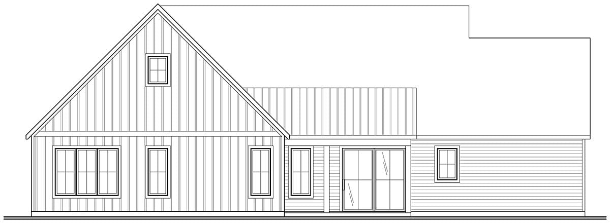 Country, Farmhouse, Ranch Plan with 2440 Sq. Ft., 4 Bedrooms, 3 Bathrooms, 2 Car Garage Picture 2