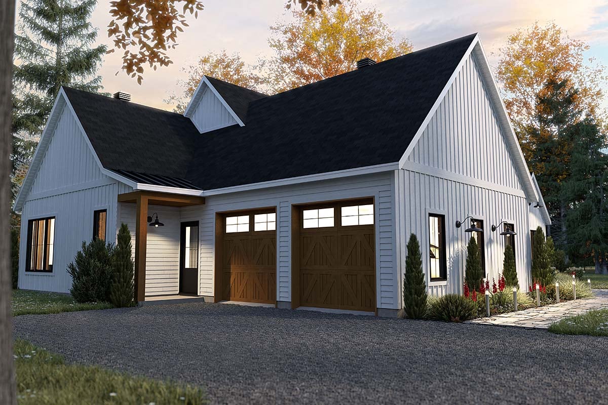 Country, Farmhouse, Ranch Plan with 2440 Sq. Ft., 4 Bedrooms, 3 Bathrooms, 2 Car Garage Picture 3