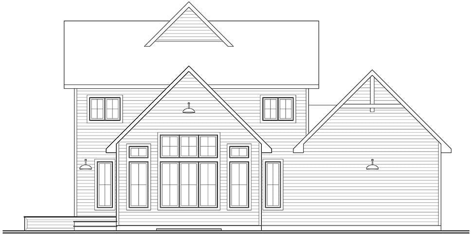 Coastal, Country, Craftsman, Farmhouse Plan with 2294 Sq. Ft., 3 Bedrooms, 3 Bathrooms, 1 Car Garage Picture 3