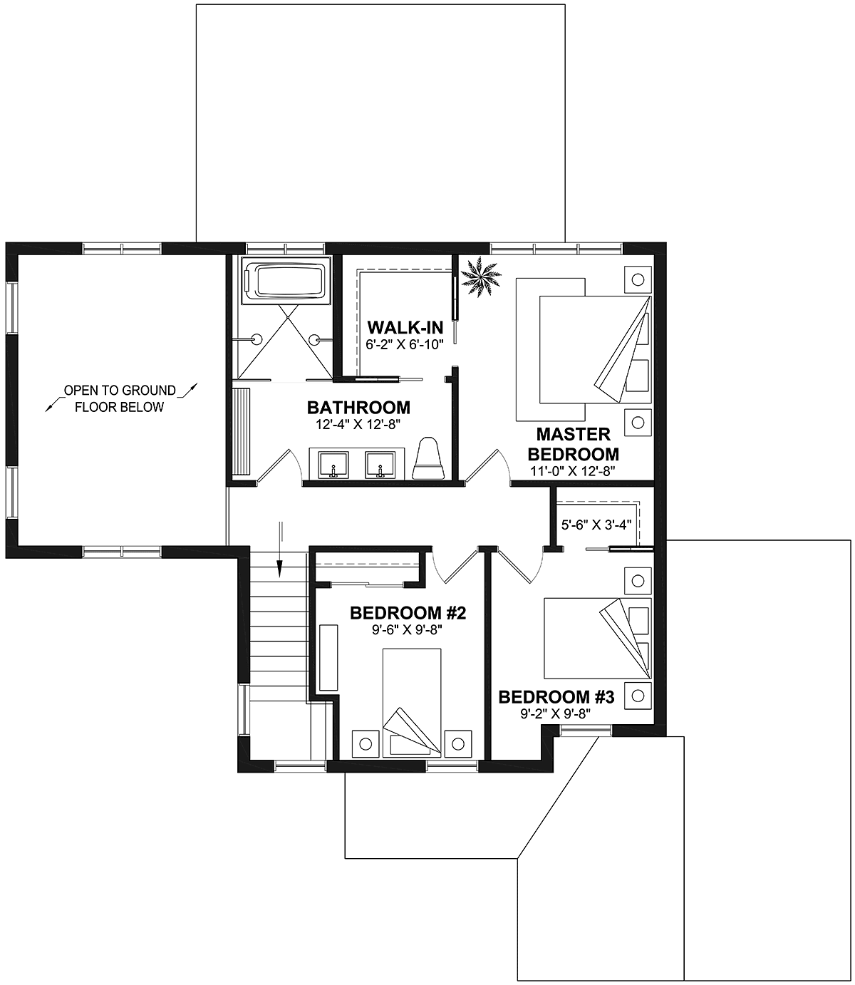 Country Craftsman Farmhouse Level Two of Plan 81815