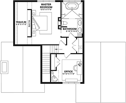 House Plan 81817 Second Level Plan