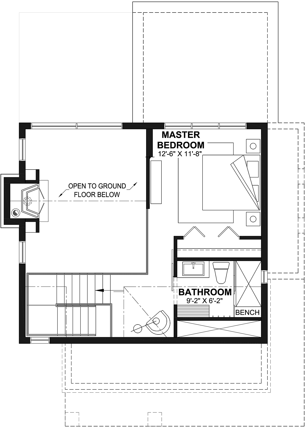 Cabin Cottage Country Craftsman Level Two of Plan 81819