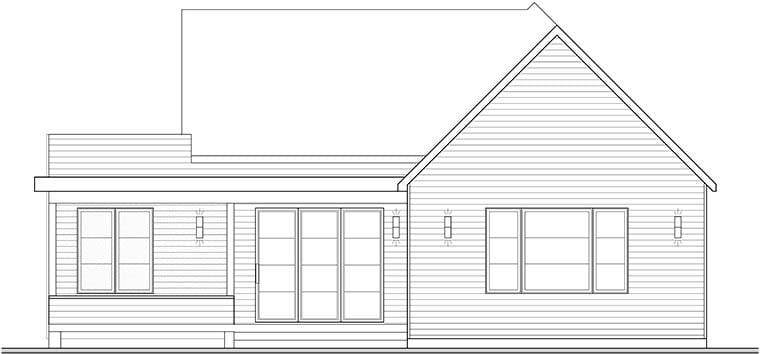 Bungalow, Contemporary, Modern Plan with 1555 Sq. Ft., 2 Bedrooms, 1 Bathrooms, 1 Car Garage Picture 6