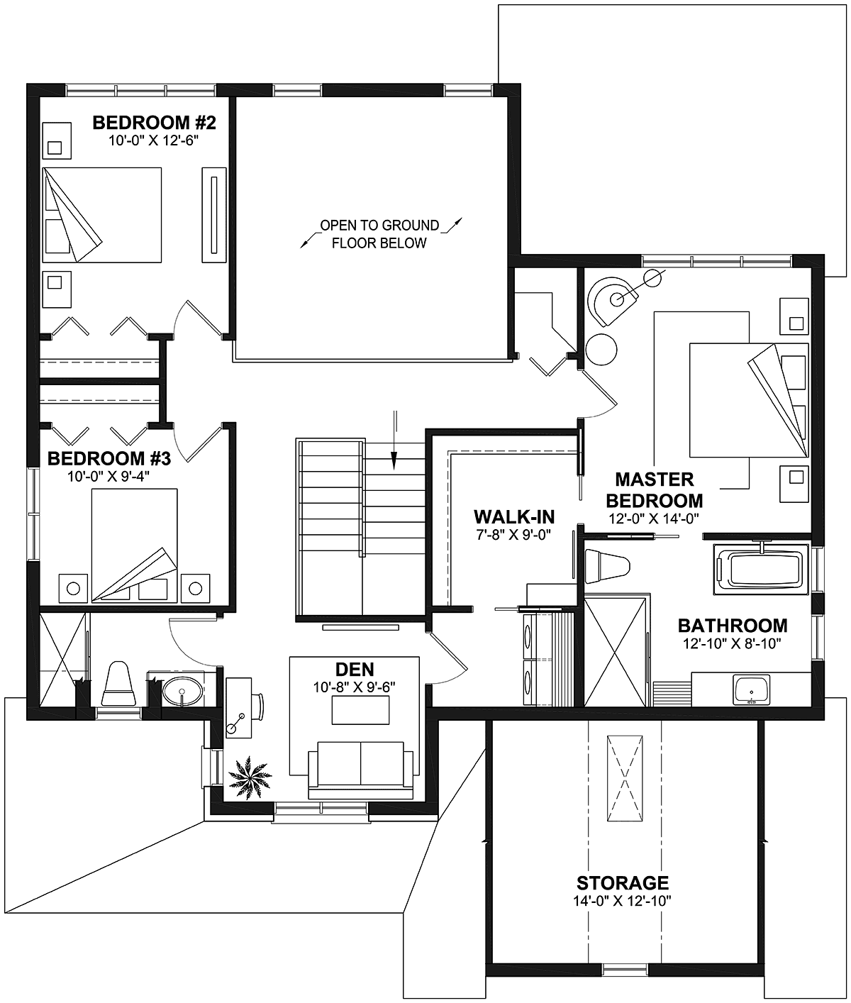 Country Farmhouse Traditional Level Two of Plan 81827