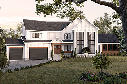 Country Farmhouse Traditional Elevation of Plan 81830