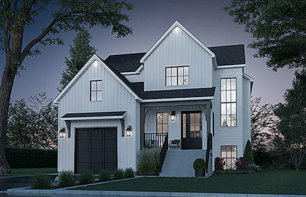 Country Farmhouse French Country Elevation of Plan 81838