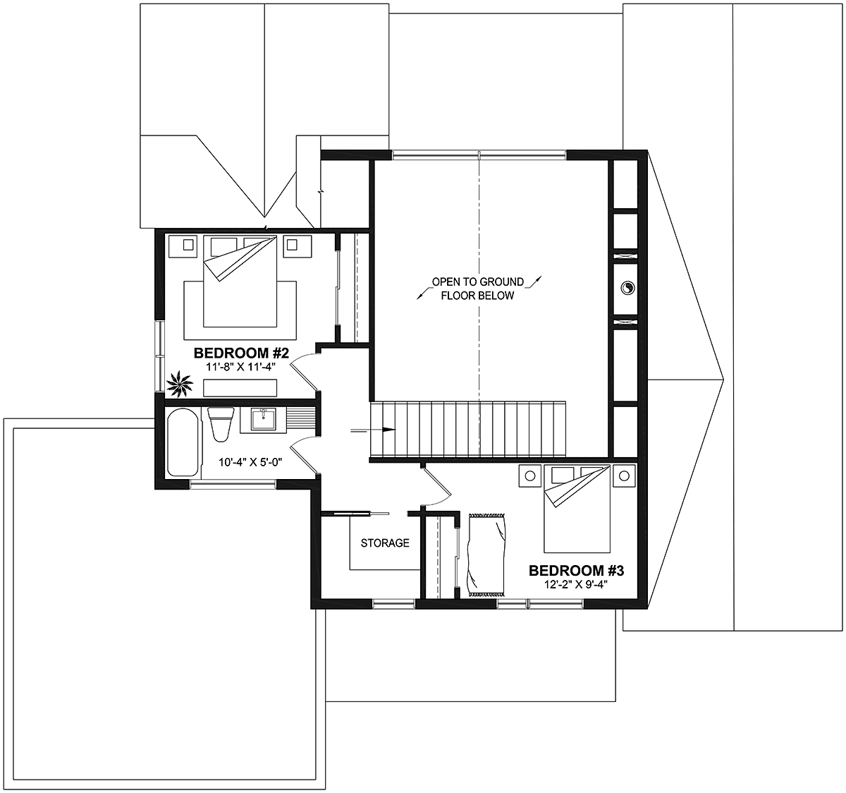 Craftsman Farmhouse Traditional Level Two of Plan 81842