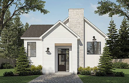 Country Farmhouse Elevation of Plan 81853